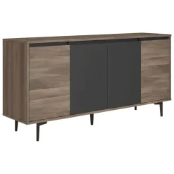 Credenza marrone e antracite 60x35x85h cm 2 ante - Phailin