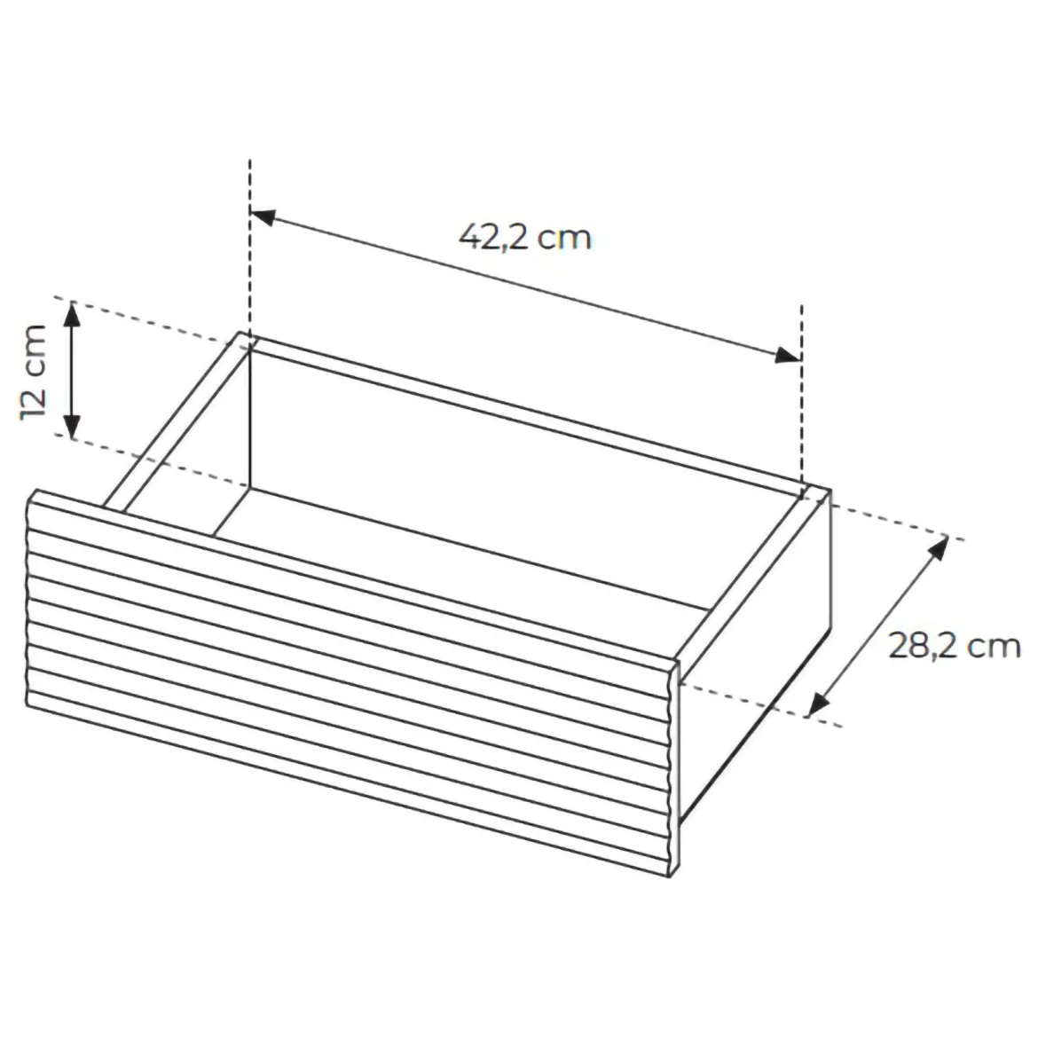 Credenza Marrone Rovere Beige 3 Cassetti 3 Ripiani 154x40x84h cm, Apertura Battente, Scorrevole - Hatareta