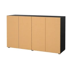 Credenza nera 140x40x82h cm 8 cassetti - Aligon