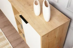 Credenza quercia e bianca 142x35x83h cm 3 ante - Arlene