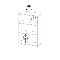 Credenza rovere e bianca 98x39x73h cm 2 ante e 1 cassetto - Tulo