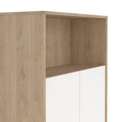 Credenza rovere e bianca 98x39x73h cm 2 ante e 1 cassetto - Tulo