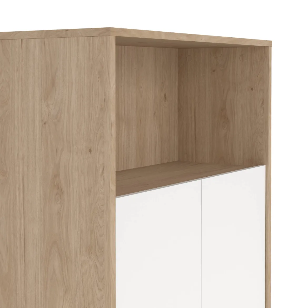 Credenza rovere e bianca 98x39x73h cm 2 ante e 1 cassetto - Tulo