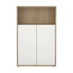 Credenza rovere e bianca 98x39x73h cm 2 ante e 1 cassetto - Tulo