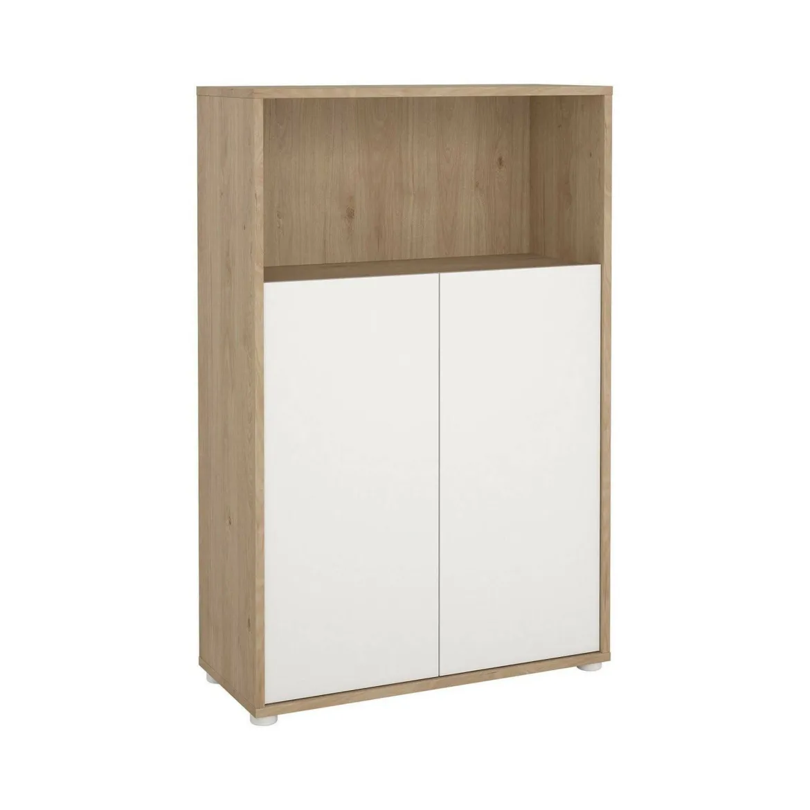 Credenza rovere e bianca 98x39x73h cm 2 ante e 1 cassetto - Tulo