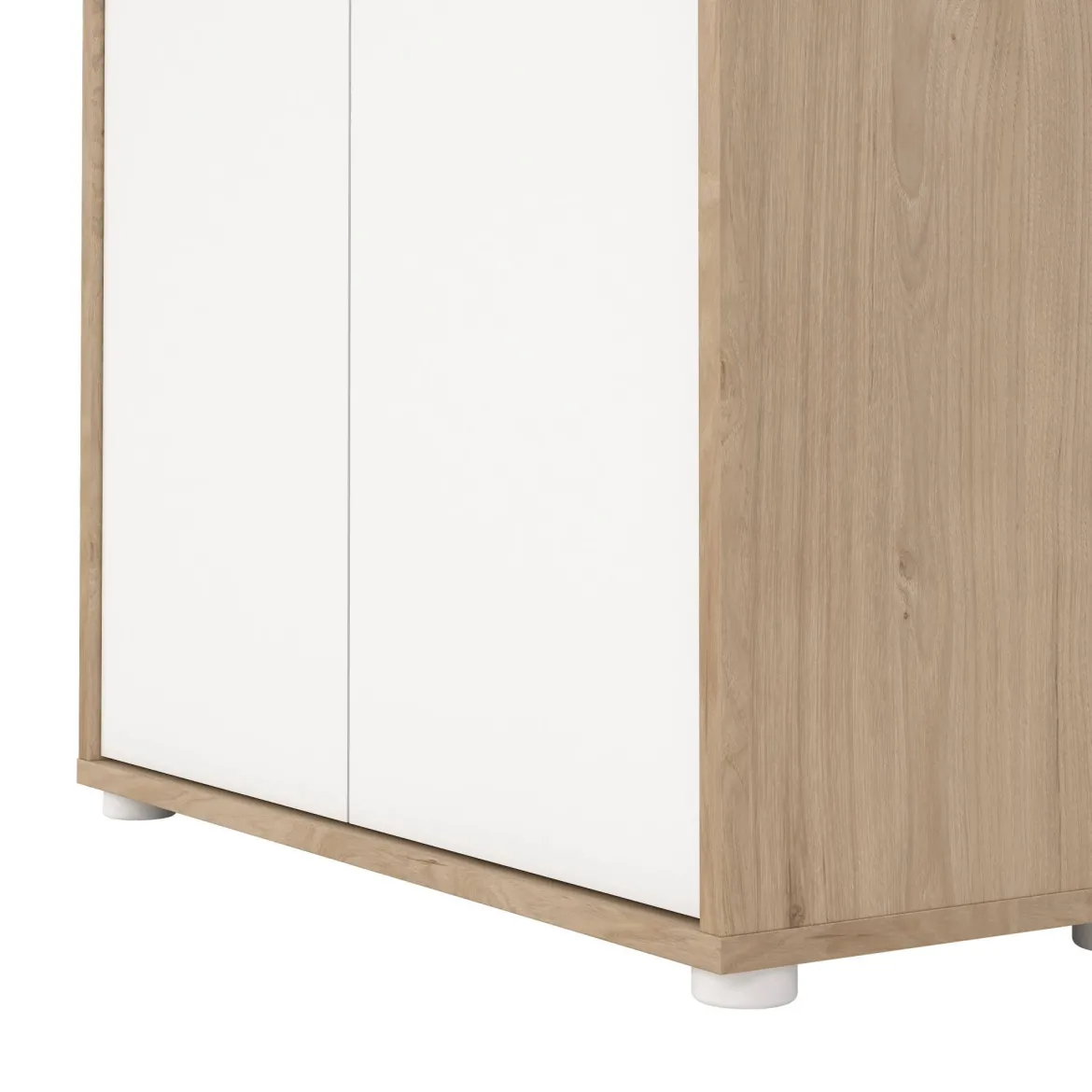 Credenza rovere e bianca 98x39x73h cm 2 ante e 1 cassetto - Tulo