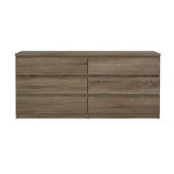 Credenza rovere 153x50x70h cm 6 cassetti - Abacadabra