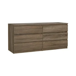 Credenza rovere 153x50x70h cm 6 cassetti - Abacadabra