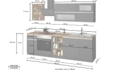 Cucina Bianco Lucido Marrone Rovere un Cassetto 13 Ripiani, Modulabile Made in Italy - Fonti