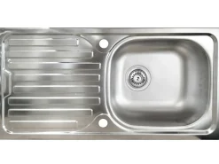 Cucina Bianco Lucido Marrone Rovere un Cassetto 19 Ripiani, Modulabile Made in Italy - Attimis