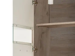 Cucina Bianco Marrone Rovere un Cassetto 4 Ripiani, 6 Ante - Lanzo