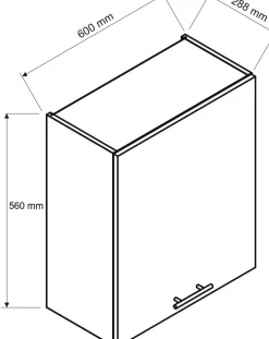 Cucina Marrone Rovere un Ripiano Modulabile, un Cassetto - Camerino