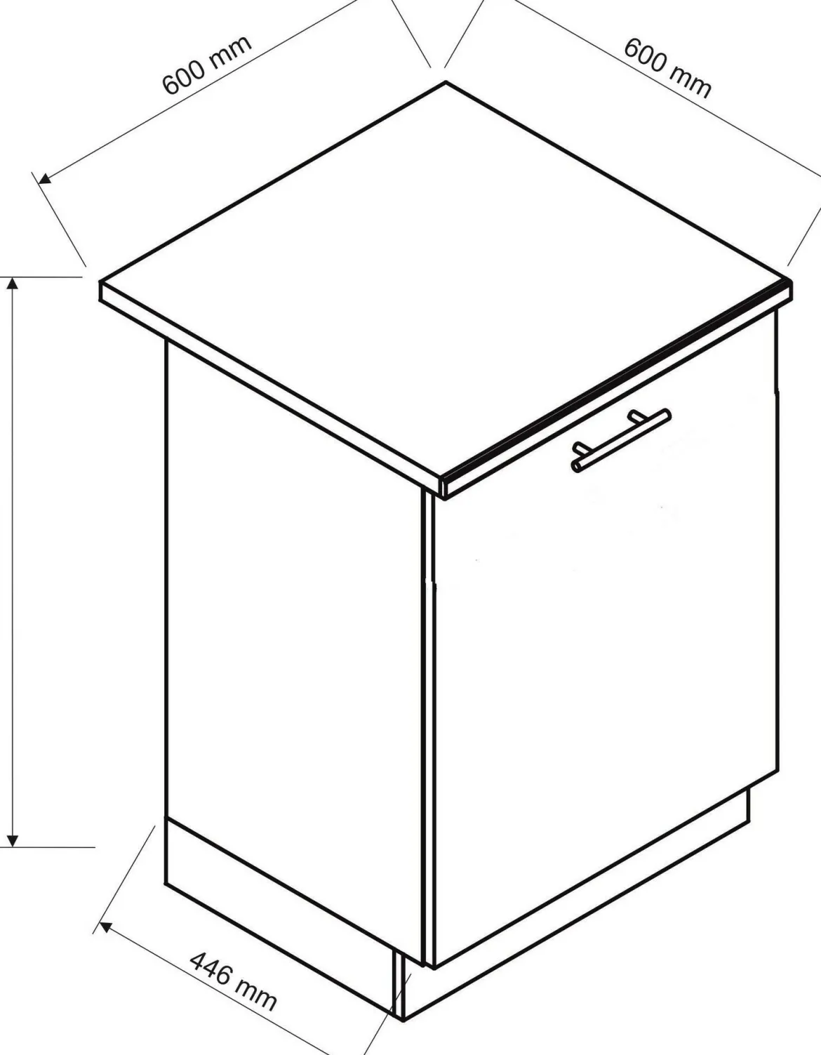 Cucina Nero Antracite Modulabile un Cassetto, un Ripiano - Miogli