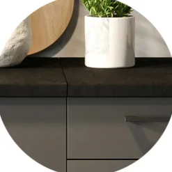 Cucina Nero Antracite Modulabile un Cassetto, un Ripiano - Miogli