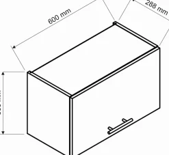 Cucina Nero Antracite un Ripiano Modulabile, un Cassetto - Cormone