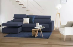Divano ad angolo blu 260x95x85h cm - Aryaly