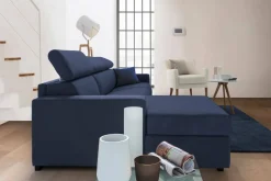 Divano angolare blu 280x95x85h cm - Akela