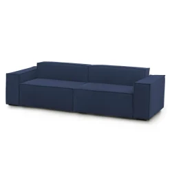 Divano con braccioli blu 260x95x90h cm - Azechiele