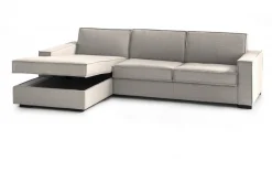 Divano con braccioli tortora 340x170x70h cm - Atrillo