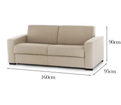 Divano design beige 160x95x90h cm - Malachite