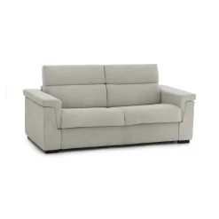 Divano Fisso 2 Posti Beige Sfoderabile Idrorepellente 185x95x100h cm, Lavabile Made in Italy - Lapio