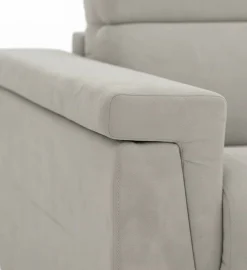 Divano Fisso 2 Posti Grigio Chiaro Sfoderabile Idrorepellente 185x95x100h cm, Lavabile Made in Italy - Pisogne