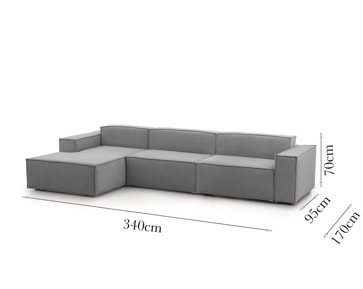 Divano in legno e ferro rivestito in tessuto rosso 220x95x70h cm - Lepidolite