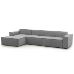 Divano in legno e ferro rivestito in tessuto rosso 220x95x70h cm - Lepidolite