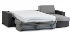 Divano letto angolare grigio e antracite 280x95cm - Aika