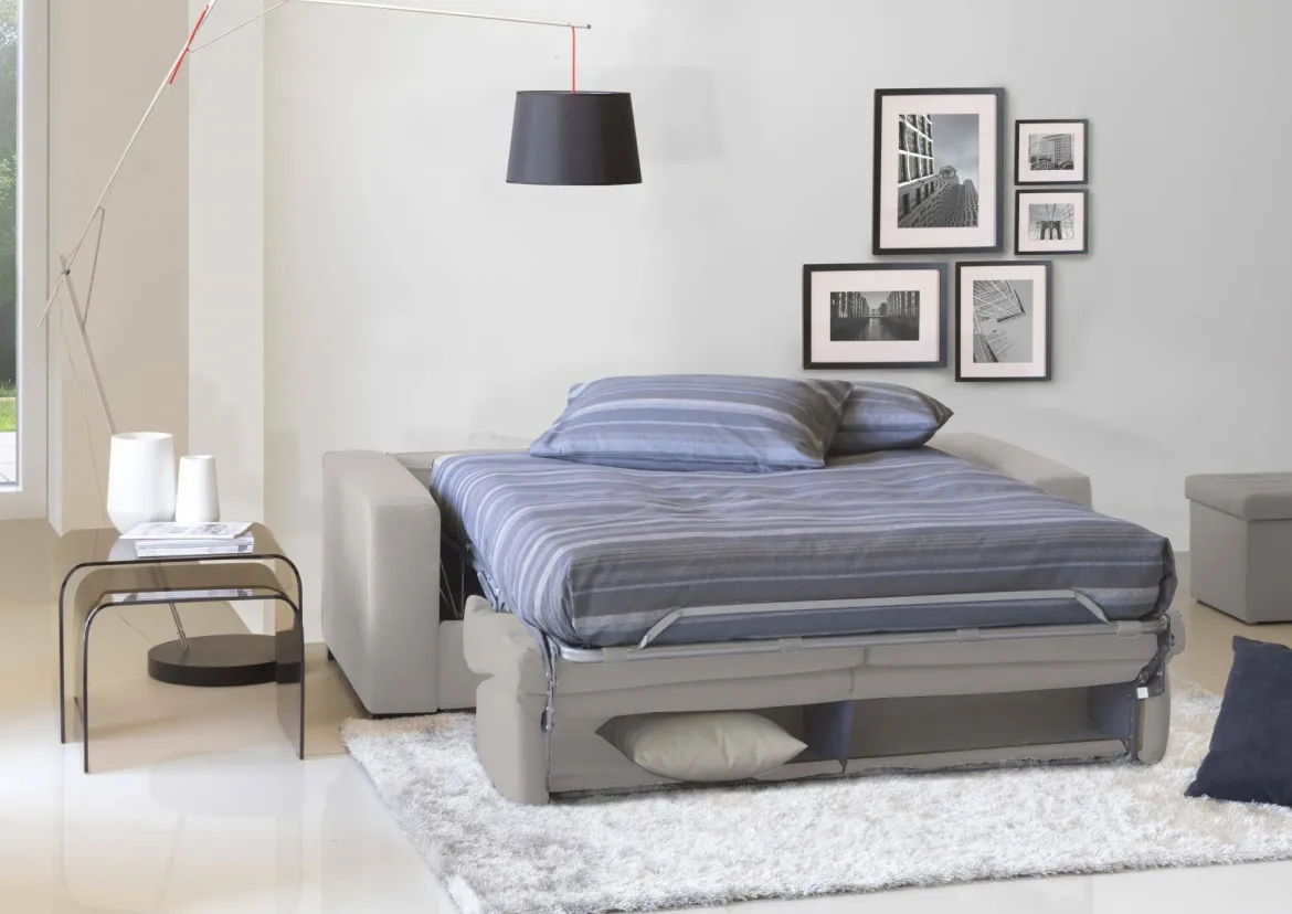 Divano letto compatto grigio 180x95cm - Akito
