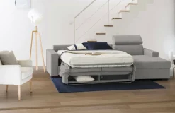 Divano letto compatto grigio e antracite 180x95cm - Asimi