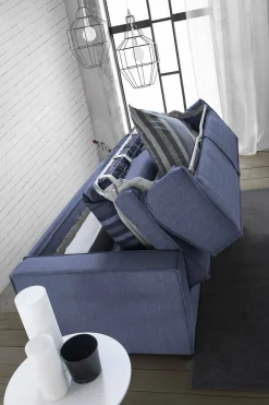 Divano letto contenitore blu 200x95cm - Algo