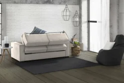 Divano letto contenitore tortora 160x95cm - Alk