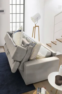 Divano letto contenitore tortora 260x95cm - Alibella