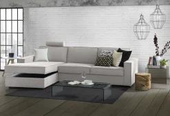 Divano letto due piazze grigio 260x95cm - Albenga