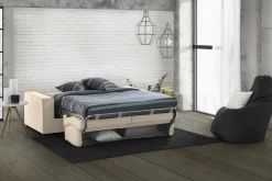 Divano letto indeformabile beige 200x95cm - Amapola