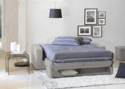 Divano letto in legno massello grigio 200x95cm - Andymion