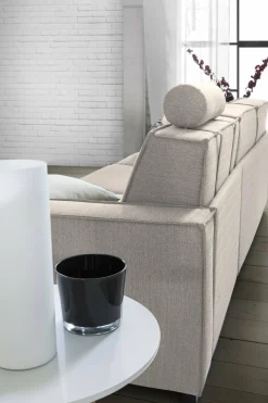 Divano letto in legno massello tortora 280x95cm - Achico