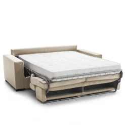 Divano letto in tessuto beige 200x95cm - Amalfi