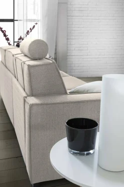 Divano letto in tessuto tortora 280x95cm - Allaida