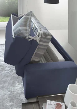 Divano letto moderno blu 200x95cm - Zinnia