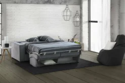 Divano letto 2 piazze grigio 160x95cm - Alk