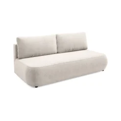 Divano Letto 2 Posti Beige Chiaro Contenitore di Apertura a Libro 266x121 cm, Reclinabile - Golgi