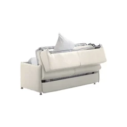 Divano Letto 2 Posti Beige Sfoderabile Contenitore 185x95 cm, di Apertura a Ribalta Made in Italy - Rigolato