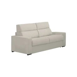 Divano Letto 2 Posti Beige Sfoderabile Contenitore 200x95 cm, di Apertura a Ribalta Made in Italy - Sonico