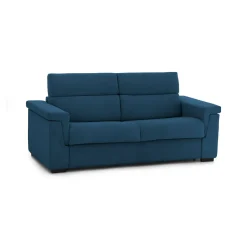 Divano Letto 3 Posti blu Sfoderabile Contenitore 225x95 cm, Lavabile Made in Italy - Nus