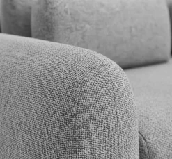 Divano Letto 3 Posti Grigio Chiaro Sfoderabile Contenitore 200x95 cm, Lavabile Made in Italy - Cecina