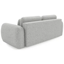 Divano Letto 3 Posti Grigio Chiaro Sfoderabile Contenitore 200x95 cm, Lavabile Made in Italy - Cecina