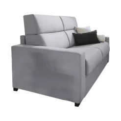 Divano Letto 2 Posti Grigio Sfoderabile Contenitore 180x95 cm, di Apertura a Ribalta Made in Italy - None