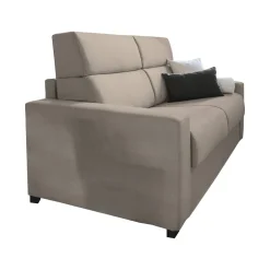 Divano Letto 2 Posti Grigio Tortora Sfoderabile Contenitore 180x95 cm, di Apertura a Ribalta Made in Italy - None